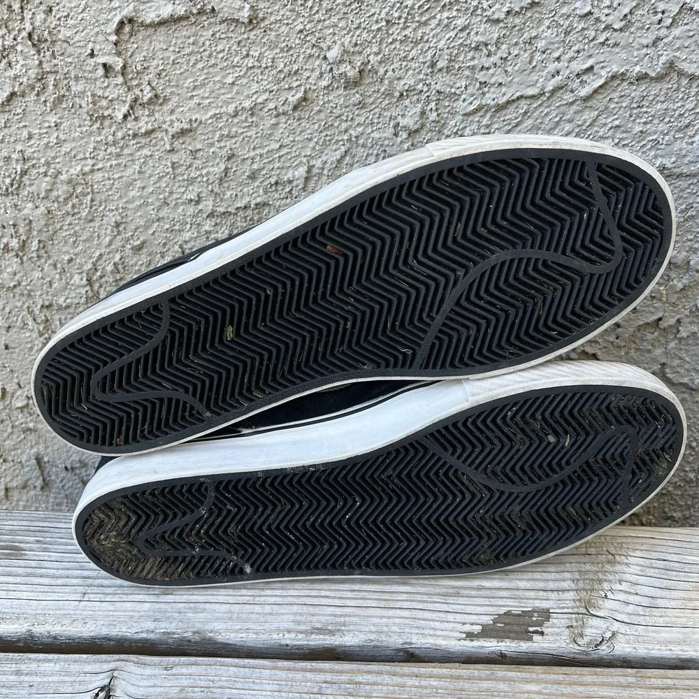 Nike Shoes Men Size 14 SB Solarsoft Portmore II 923198-011 Black Leather Suede